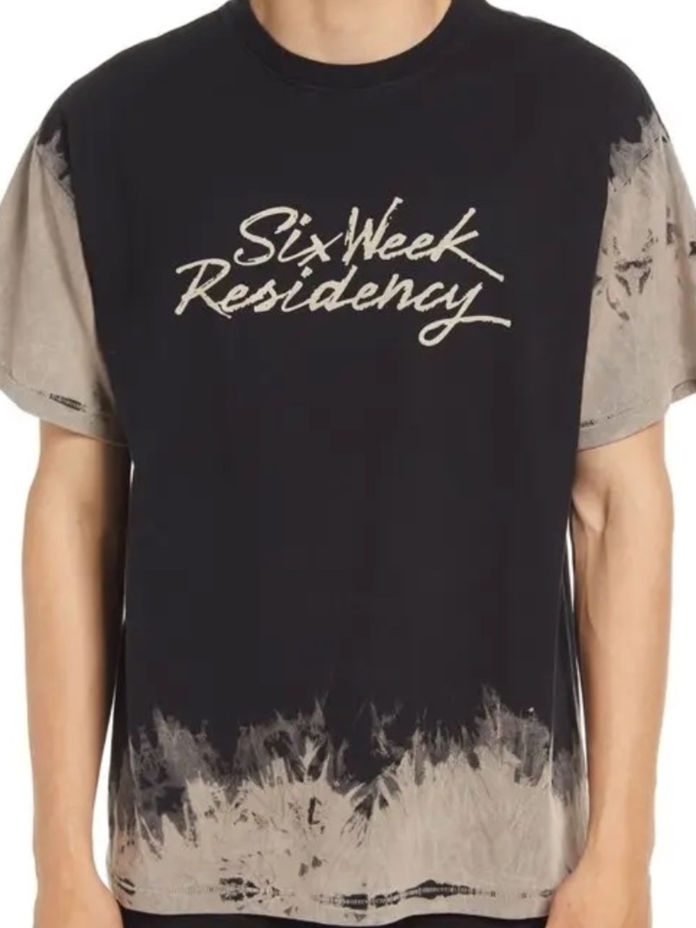Six Week Residency Sun Bleached Eclipse Logo Tee Black